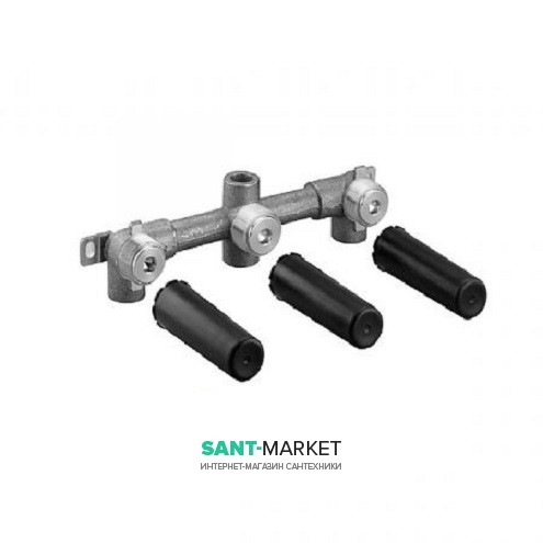 Комплект для предварительного монтажа настенного смесителя Dornbracht на 3 отверстия хром 35 707 970 90