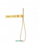 Термостат для ванни Tres Block System colors з ручним душем матове золото 20739201OM