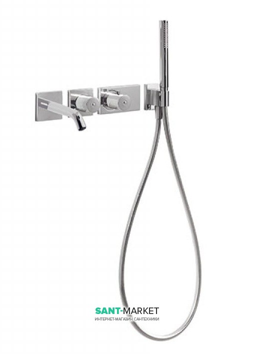 Термостат для ванны Tres Block System с ручным душем хром 20735209