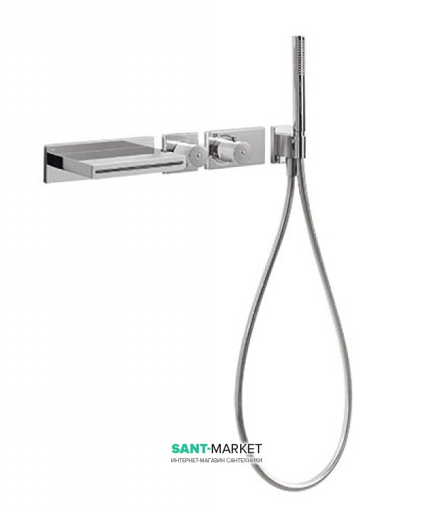 Термостат для ванны Tres Block System с ручным душем хром 20739201