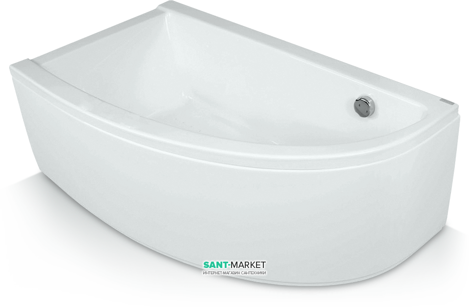 Ванна акриловая угловая PoolSpa коллекция Laura 140х80 L левая с ножками белый PWANH10ZN000000