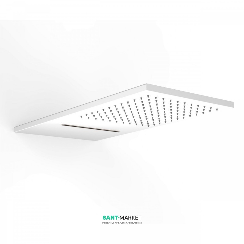 Верхній душ зі стіни Tres Inox 280х550мм 2 типу струменя білий матовий 29990301BM