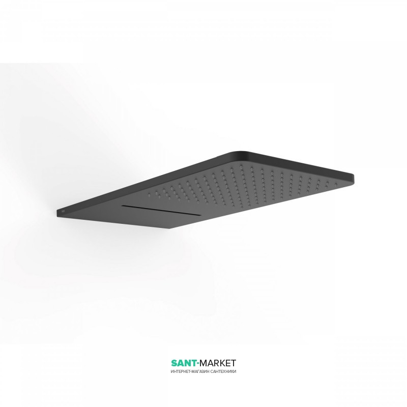 Верхний душ со стены Tres Inox 280х550 мм 2 типа струи черный матовый 29990308NM