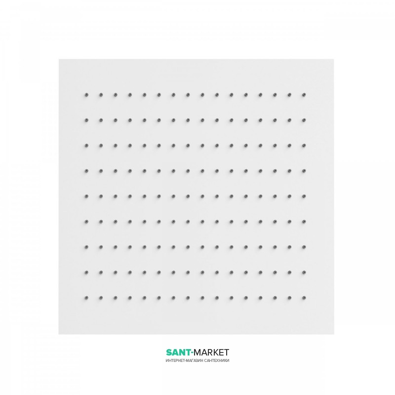 Верхний душ Tres Inox 380х380 мм 1 тип струи белый матовый 134944BM