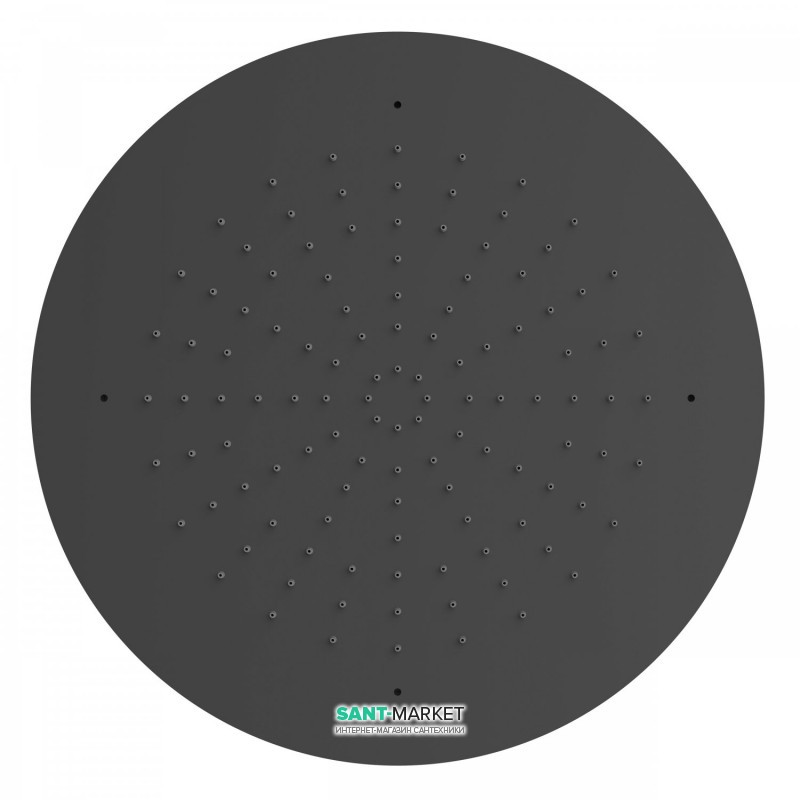 Верхний душ Tres Inox Ø 500 мм 1 тип струи черный матовый 134950NM