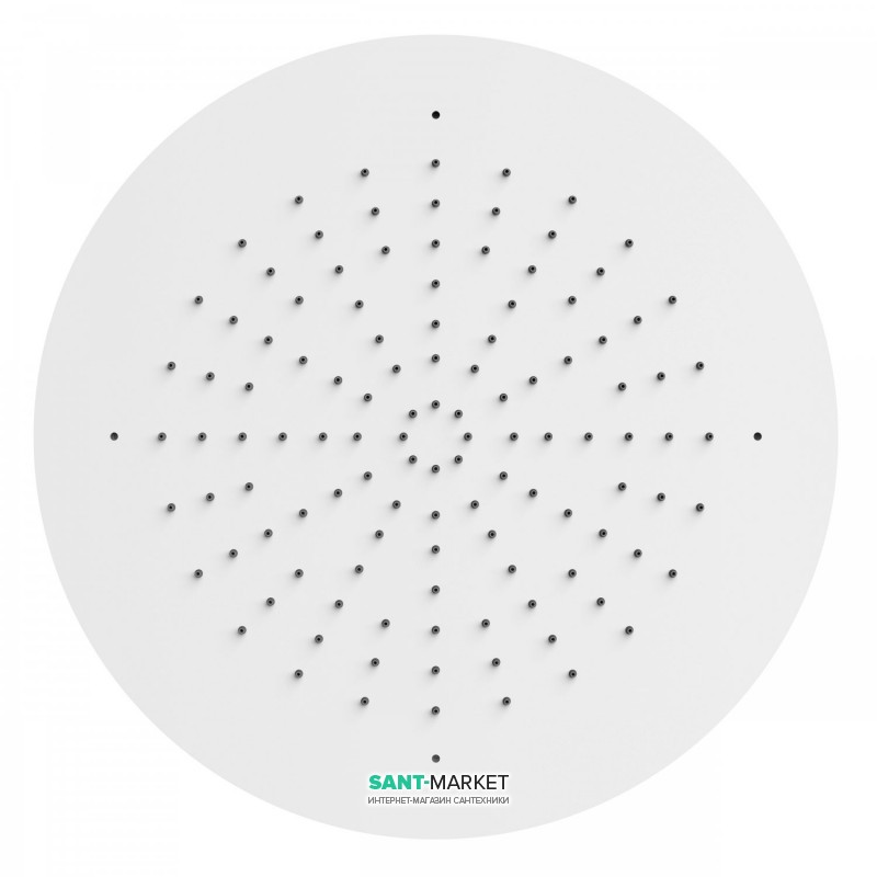 Верхній душ Tres Inox Ø 500 мм 1 тип струменя білий матовий 134950BM