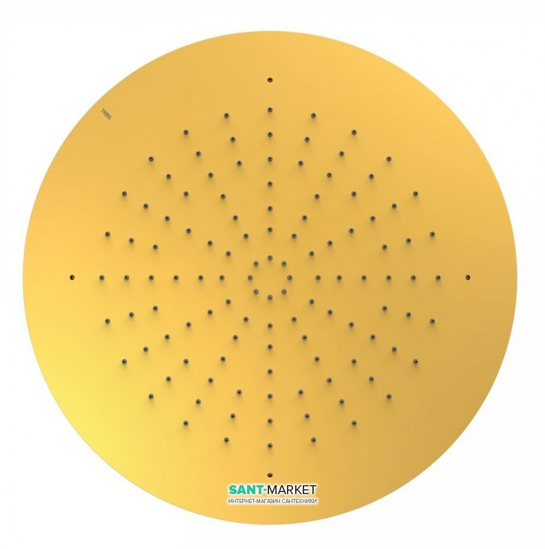 Верхний душ Tres Inox Ø 500 мм 1 тип струи золото 134950OR