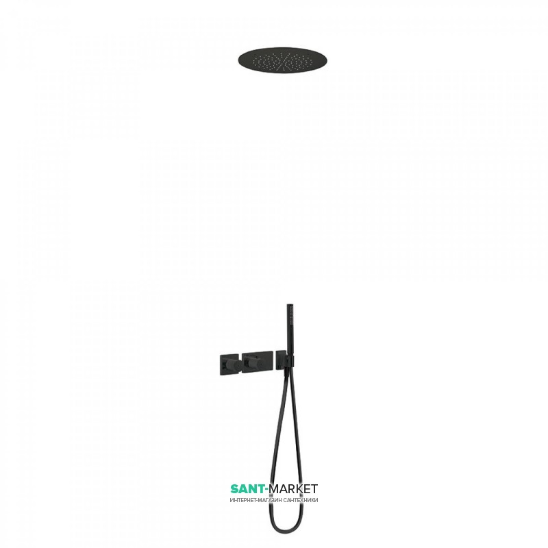 Душевая система Tres Block System colors термостатическая черный матовый 20735204NM