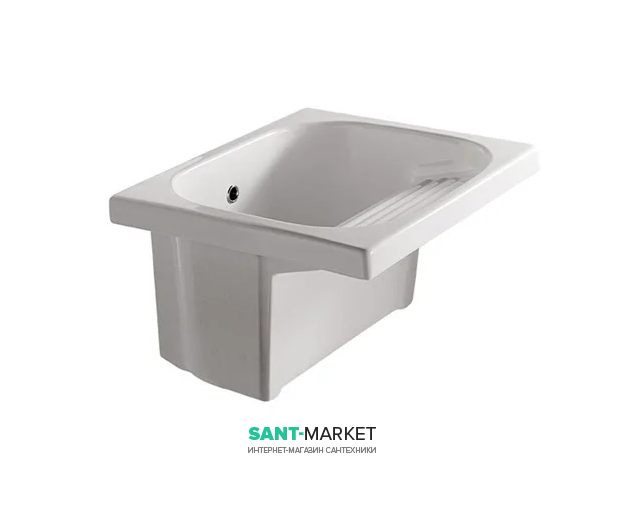 Раковина Galassia Venere врізна для прання 60 см без отвору під змішувач з переливом білий 2016