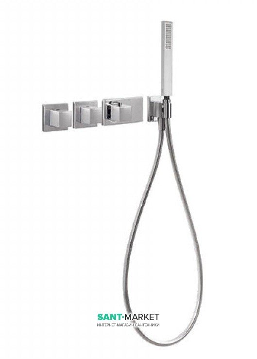 Термостат для душу Tres Block System з ручним душем 3 споживача хром 20725391