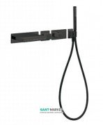 Термостат для ванны Tres Block System colors с ручным душем черный матовый 20739201NM