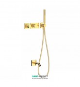 Термостат для ванны Tres Block System colors с ручным душем золото 20735208OR