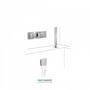 Термостат для ванны Tres Block System с ручным душем и наполнительным клапаном хром 20725207