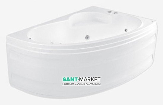 Ванна аэро- и гидромассажная акриловая PoolSpa Klio Asym 150х100 R правая система Smart 2 + белый PHAC310ST2C1960