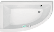 Ванна акриловая угловая PoolSpa коллекция Laura 150х90 L левая с ножками белый PWANW10ZN000000