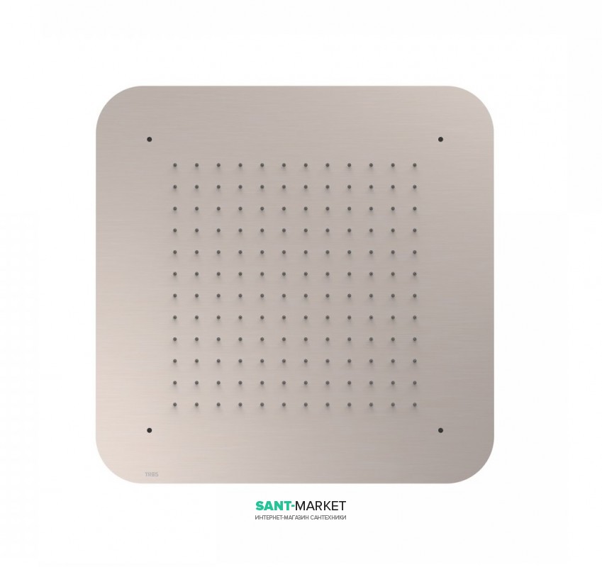 Верхний душ Tres Inox 420х420 мм 1 тип струи сталь 29951607AC