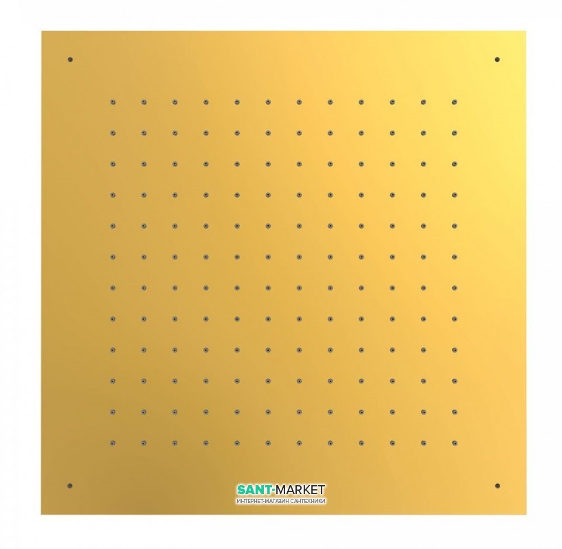 Верхній душ Tres Inox 500х500 мм 1 тип струменя золото 134951OR