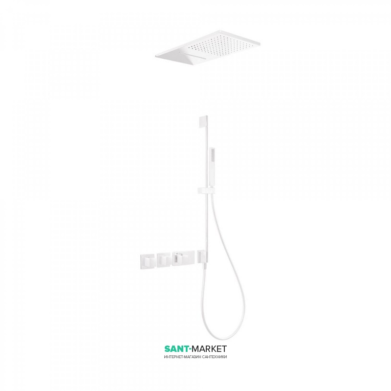 Душевая система Tres Block System colors термостатическая белый матовый 20725309BM