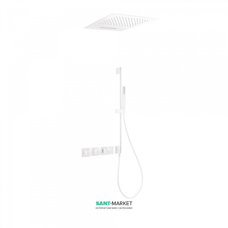 Душевая система Tres Block System colors термостатическая белый матовый 20725311BM