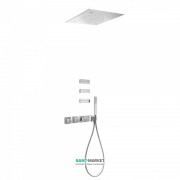 Душова система Tres Block System термостатична з верхнім і ручним душем хром 20725304