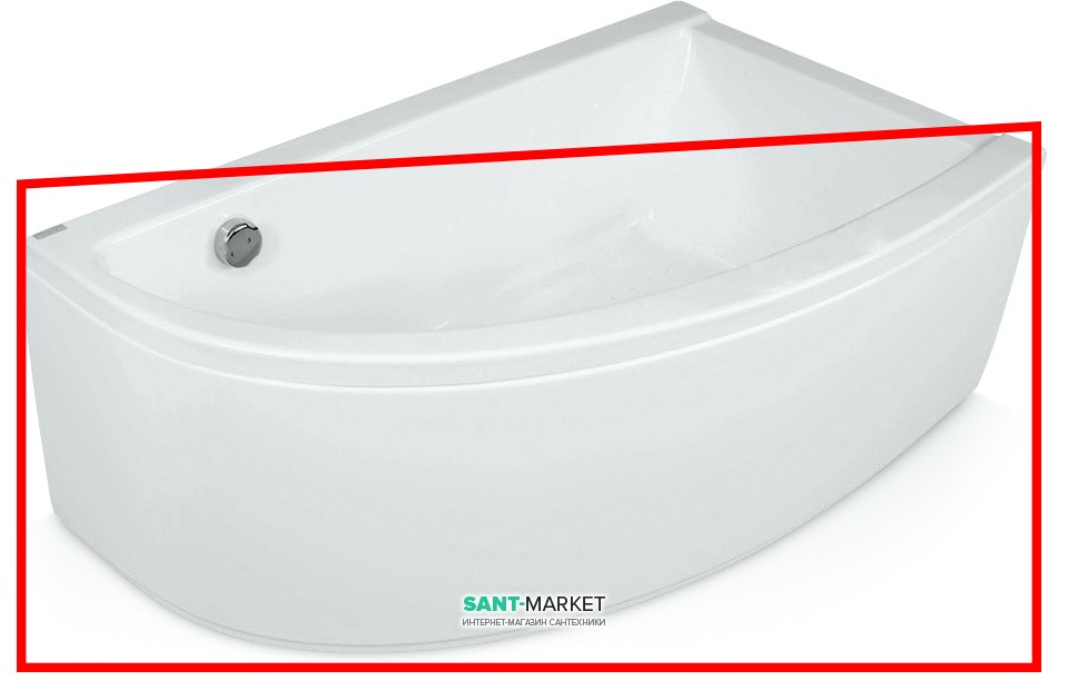 Панель для ванни PoolSpa Laura 150х90 фронтальна R права акрил білий PWONZ10OP000000