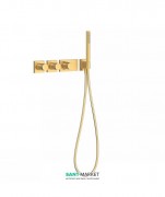 Термостат для душа Tres Block System colors 3 потребителя матовое золото 20735391OM