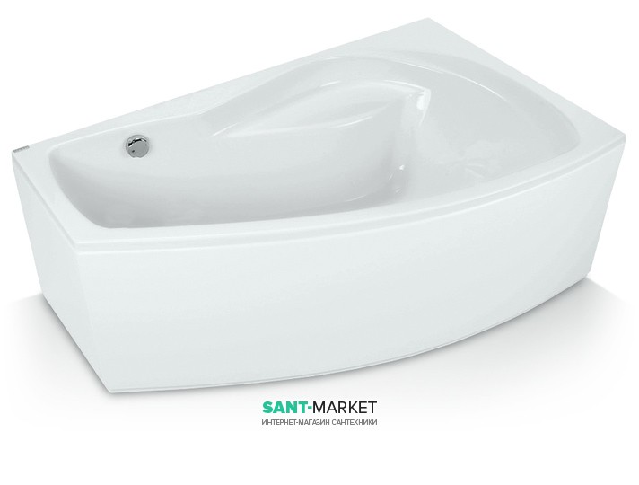 Ванна акрилова кутова PoolSpa колекція Nicole 140х75 R права з ніжками білий PWAOB10ZN000000