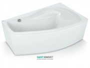 Ванна акриловая угловая PoolSpa коллекция Nicole 140х75 R правая с ножками белый PWAOB10ZN000000