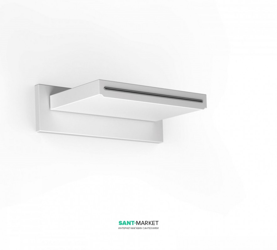 Верхній душ зі стіни Tres Inox 152х236 мм водоспад білий матовий 29990304BM