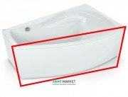 Панель для ванны PoolSpa Nicole 140х75 фронтальная R правая акрил белый PWOOH10OP000000