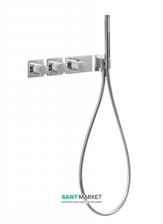Термостат для душа Tres Block System с ручным душем 3 потребителя хром 20735391