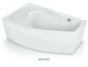 Ванна акрилова кутова PoolSpa колекція Nicole 140х75 L ліва з ніжками білий PWAOA10ZN000000