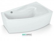 Ванна акрилова кутова PoolSpa колекція Nicole 140х75 R права з рамою білий PWAOB10ZS000000