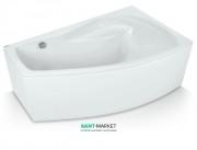 Ванна акрилова кутова PoolSpa колекція Nicole 140х75 R права з рамою білий PWAOB10ZS000000