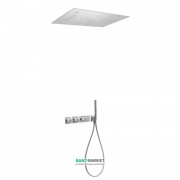 Душевая система Tres Block System термостатическая с верхним и ручным душем хромотерапия 20735404