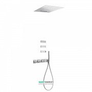 Душова система Tres Block System термостатична з верхнім і ручним душем хром 20735402