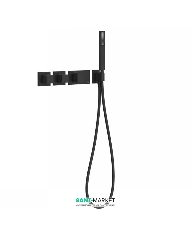 Термостат для душу Tres Block System colors 4 споживача чорний матовий 20725491NM