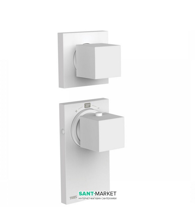 Термостат для душа Tres Block System colors 1 потребитель белый матовый 20625199BM