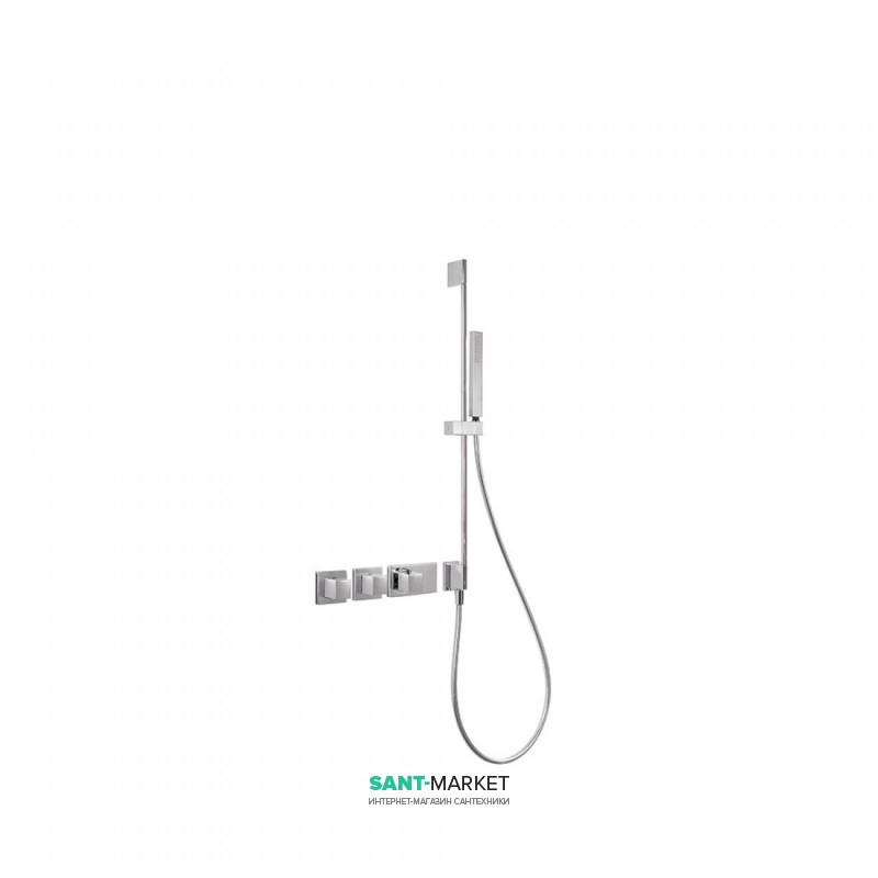 Термостат для душа Tres Block System с ручным душем 3 потребителя хром 20725492
