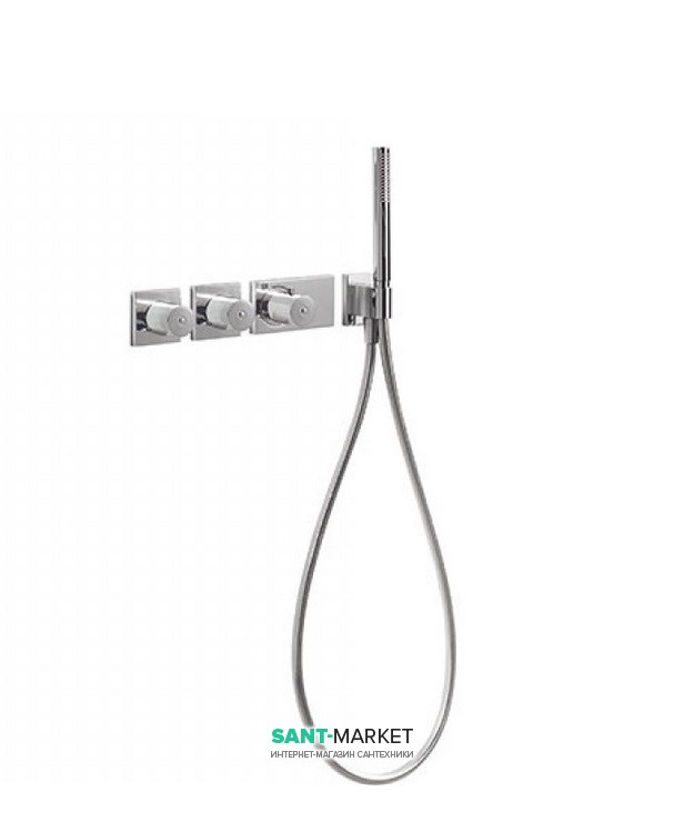 Термостат для душа Tres Block System с ручным душем 4 потребителя хром 20735491