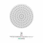 Верхний душ Tres Ø 300 мм с шарниром белый матовый 13413730BM