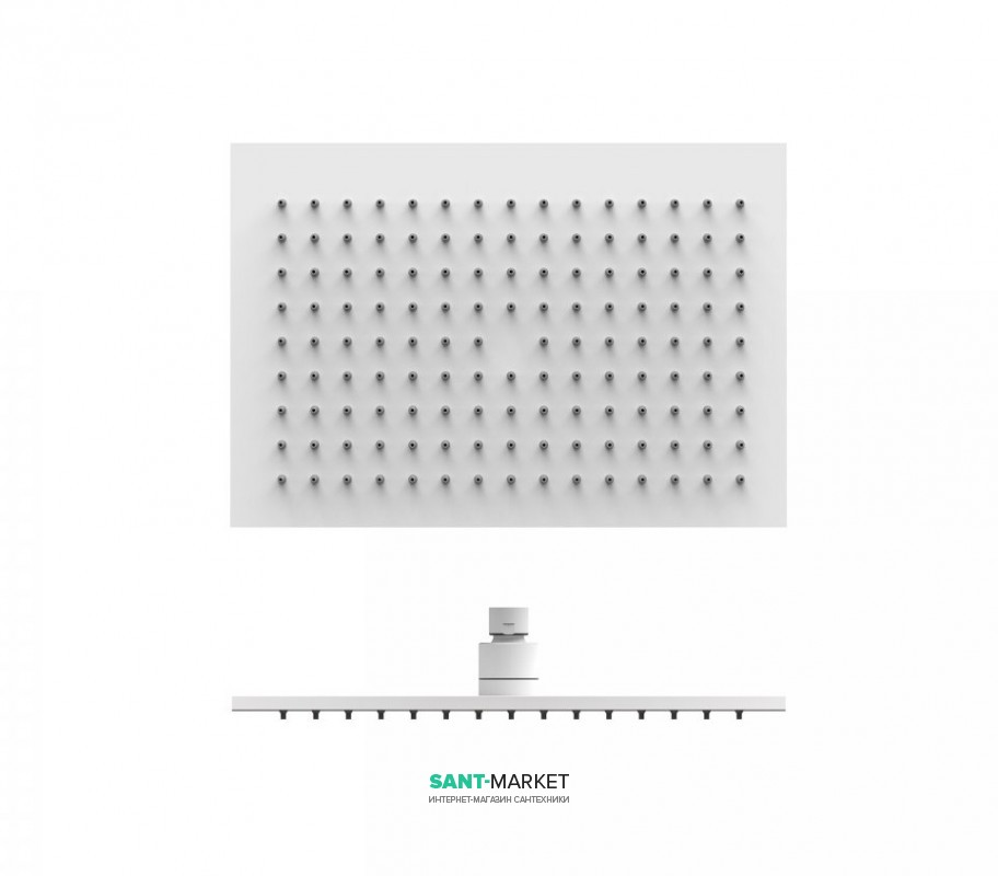 Верхний душ Tres 320х220 мм с шарниром белый матовый 29963202BM