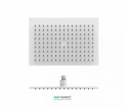 Верхній душ Tres 320х220 мм з шарніром білий матовий 29963202BM