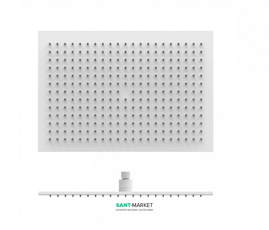 Верхній душ Tres 450x315 мм з шарніром білий матовий 29963203BM