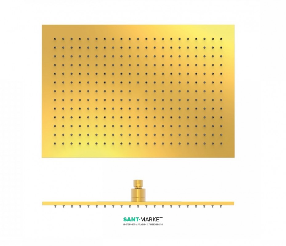 Верхний душ Tres 450x315 мм с шарниром золото 29963203OR