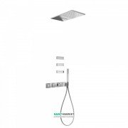 Душевая система Tres Block System термостатическая с верхним и ручным душем хром 20725401