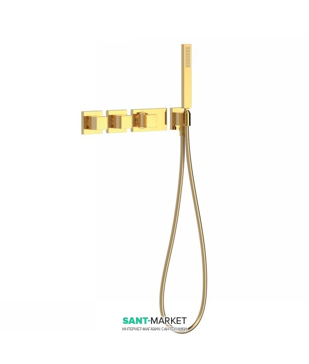 Термостат для душа Tres Block System colors 4 потребителя золото 20725491OR
