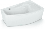 Ванна акриловая угловая PoolSpa коллекция Nicole 150х80 R правая с ножками белый PWAOD10ZN000000