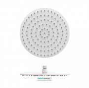 Верхний душ Tres Ø 300 мм с шарниром белый матовый 13413730BM