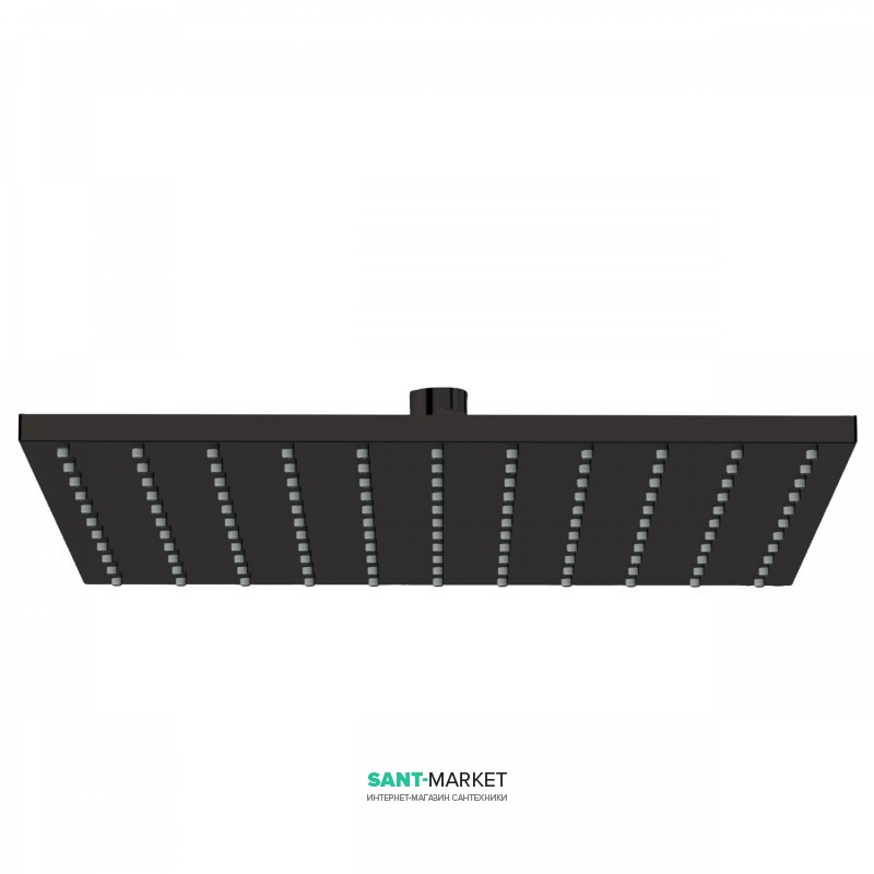 Верхний душ Tres 300х300 мм с шарниром черный матовый 13413830NM